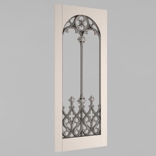 carved door house gothic balusters balustrade baluster decoration details decor ornament rosette moulding petergof medallion plaster classical wall elements architectural cnc traditional furniture 3d print model - Mito3D