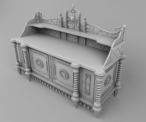 carved medieval chest printing 3dprintmodel house furniture 3d print model - Mito3D