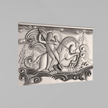 carved panels art pano relief cnc basrelief milling other 3d print model - Mito3D