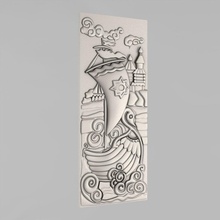 paneles tallados art tallada pano cnc el alivio basrelief rusia de la nave barco vela otros 3d print model - Mito3D