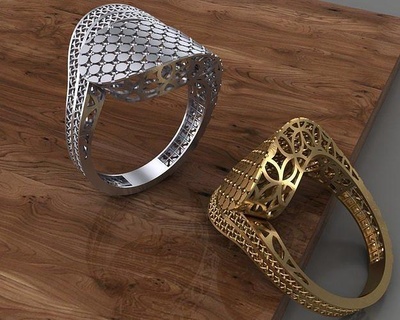 intaglio squillare gioielleria oro stampabile diamante argento nozze Fidanzamento gemma platino sterlina moda bianca design solitario lusso anelli 3d print model - Mito3D