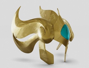 casco armadura león caballero zodiaco oro dorado aioria aiolia santo seiya santuario atenas pasatiempo bricolaje diy 3d print model - Mito3D