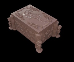 casket relief box jevelry package house 3d print model - Mito3D