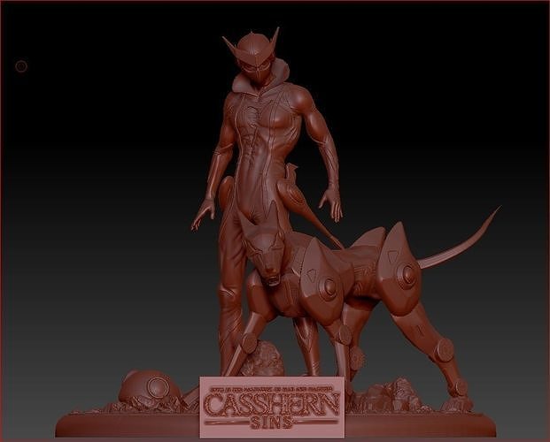 casshern gold statue dog sins 70s anime casshan helmet games toys cosplay prop kyashan android 3D print model - Mito3D