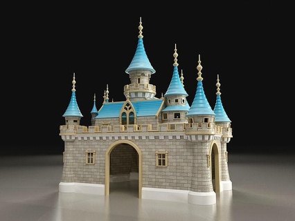 kale Ortaçağa ait mimari Kent çocuklar fantezi eğlence park ev dış mekan 3d print model - Mito3D