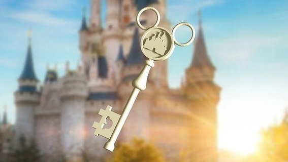 castelo chave Disney Castillo llave casa decoração 3d print model - Mito3D