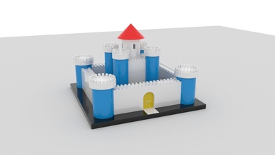 castelo de brinquedo impressão 3d jogos-brinquedos imprimir castle3d toy3d print3d castletoy jogos brinquedos 3d print model - Mito3D