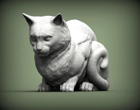 gatto 3d stampa Stampa modello animale mammifero selvaggio domestico gattino natura scultura statuetta souvenir scolpire arte sculture 3d print model - Mito3D