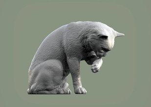 gato 3d impresión modelo animal mamífero salvaje mascota gatito naturaleza escultura estatuilla esculpir Arte esculturas imprimible 3d print model - Mito3D