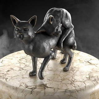 kedi çift heykel 3d Yazdır hayvan doğa Yavru Evcil Hayvan köpek Aşk birlikte zbrush aslan kaplan kalp kız arkadaşı Sanat heykeller 3d print model - Mito3D