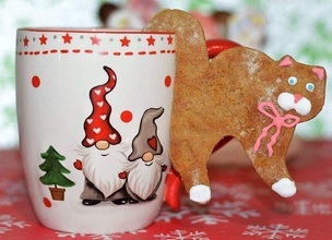 cat cutter fun cookie winter gingerbread tool art 3d print model - Mito3D