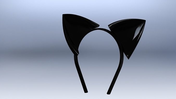 cat ears headband plastic cosplay anime fashion 3D print model - Mito3D