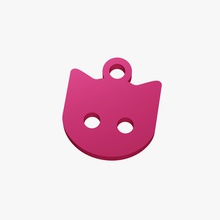 cat face trinket games-toys tomcat bauble plaything silhouette model shape toy games toys 3d print model - Mito3D