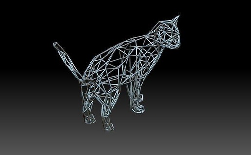 gato cuadro gatito zoo animal esqueleto figurilla Arte esculturas 3d print model - Mito3D