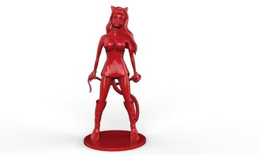 katze mädchen frau frauen sexy körper kitty weiblich kätzchen katzenartig person anime kunst skulpturen 3d print model - Mito3D
