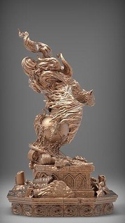 gato Dios Arte estatua escultura cultura antiguo esculturas sagrado 3d print model - Mito3D