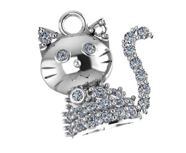 kedi takı logo yüzükler kolye yazdır tasarım anıt sanat altın platin indir gümüş ejderha kahyalar elmas mücevher modern 3d print model - Mito3D