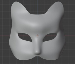 cat kitsune mask cosplay printable hobby diy 3dprint japan face head design art 3d print model - Mito3D