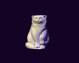 cat manul toy kitty kitten pet meow paws tail animals miniatures sculpture feline statuette figurine art 3dprinting nature statue breed toys games 3d print model - Mito3D