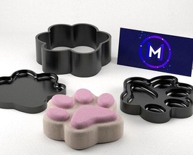 gatto zampa bagno bomba muffa fai bellezza spa fatto mano passatempo utensili 3d print model - Mito3D