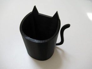 gatto penna in piedi animale gattino penstand carina passatempo fai 3d print model - Mito3D