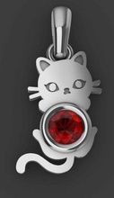 cat pendant earring beauty jewelry art silver printable jewel love pendants gato dije animal joyas joya joyeria female 3d print model - Mito3D