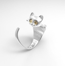 chat anneau 2 bijoux cat de l'anneau le guépard puma pantera la thaïlande cougar les anneaux 3d print model - Mito3D