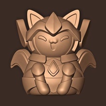 gato santo seiya oro gatos seya pegaso arte esculturas 3d print model - Mito3D