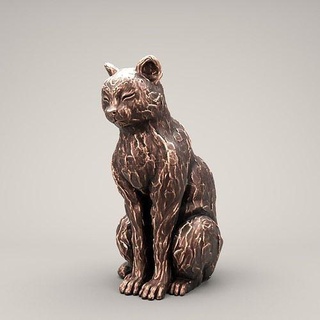 gatto scultura animale puggy moggy micio grasso baudron randagio angora stampabile arte sculture 3d print model - Mito3D