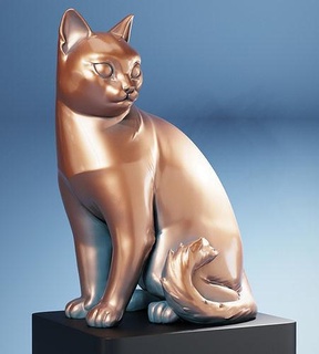 gato escultura gatos amar animal mamífero selvagem gatinha natureza gatinho estatueta lembrança presente 3d impressão modelo arte esculturas 3d print model - Mito3D