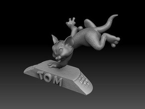 gato tom 3d imprimível stl jerry hanna barbera hollywood mgm desenhos animados walter lanz lança figura estátua 3dprint 3dprintable 3dsculpture brinquedos brinquedo jogos 3d print model - Mito3D