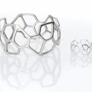 katalanisch Ring Schmuck Gold druckbar Juwel Silber Diamant Ringe Hochzeit Engagement Kunst mathematisch 3d print model - Mito3D