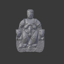 catalcahoyuk ana tanrica madre apostolo carrozzina difensiva arte sculture 3d print model - Mito3D