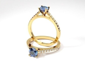 Dom Engagement Ring Diamant pflastern Schmuck Juwel Hochzeit Mode Edelstein Ringe Gold Silber Sterling drucken druckbar brillant 3d print model - Mito3D