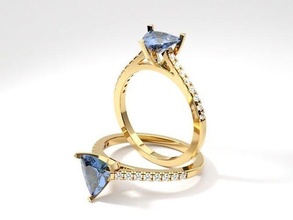 Dom Engagement Billion Ring Diamant pflastern Schmuck Juwel Hochzeit Mode Edelstein Ringe Gold Silber Sterling drucken druckbar 3d print model - Mito3D