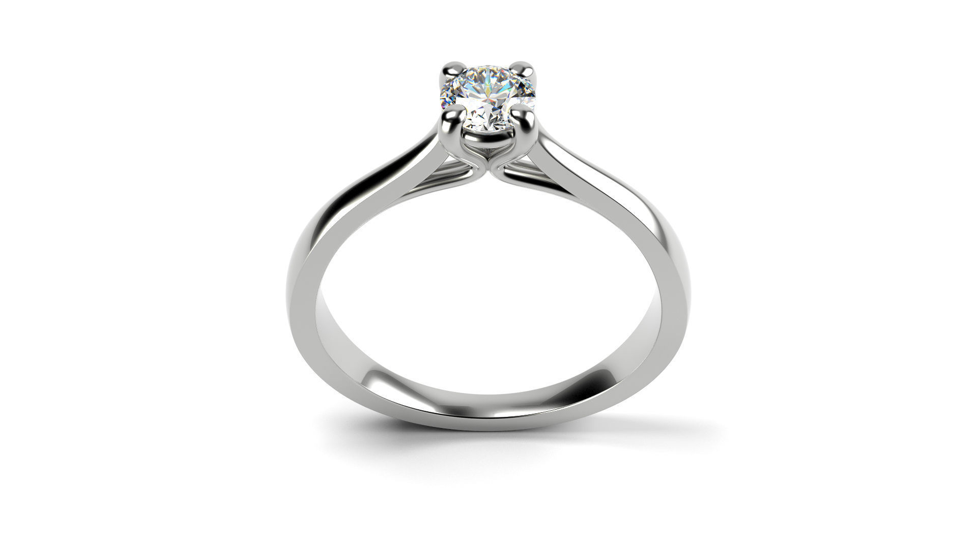 cathedral solitaire ring engagement jewelry rings 3D print model - Mito3D