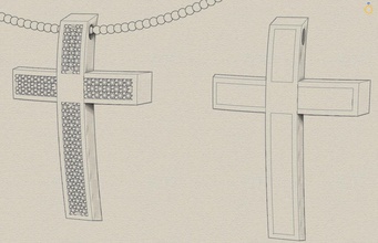 catholic cross jewelry religion symbol god spirituality jewish religiou object pendants 3d print model - Mito3D