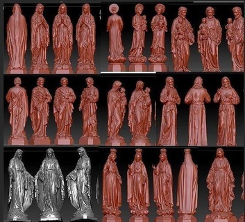 Katolik isa dini Hıristiyan miktar mübarek anne din heykel 3d stl zbrush in3d katedral Kodlar eklentiler modelleme Sanat heykeller bakire 3d print model - Mito3D