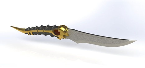 cache dague jeu of trônes trône fer épée arme fantaisie lame couteau fibre arya art scans répliques 3d print model - Mito3D