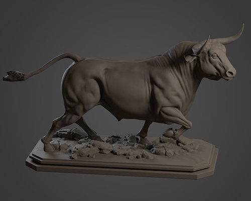 gado 3d impressão touro estátua animal escultura arte estúdio natureza búfalo carne bovino tourada imprimível modelos esculturas 3d print model - Mito3D