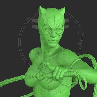 catwoman Batman dcuniverse dc ragazza donna 3dprinting giocattolo arte statua scultura miniature sculture 3d print model - Mito3D