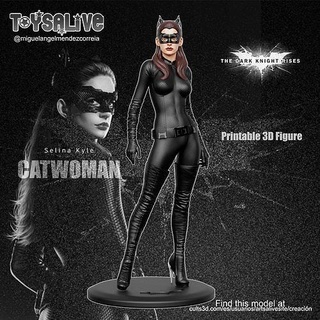 catwoman selina kyle dark knight rises movie woman sculpture statue fashion art character batman selinakyle figurines figure girl sculptures 3d print model - Mito3D