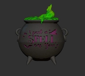 cauldroun witch miniature witch fantasy magic wizard magician witchcraft woman potion alchemy witchery potion bottle candle broom fantasy character cure prop poison halloween sorceress cauldron art sculptures  3d print model - Mito3D