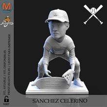 celerino sanchez bust format - v007 baseball beisbol player games futball players hobby diy 3d print model - Mito3D