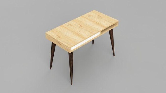 celine scrivania ufficio camera tavolo sedia legna interni cenare vita scrittura lowpoly mobilia moderno Casa 3d print model - Mito3D