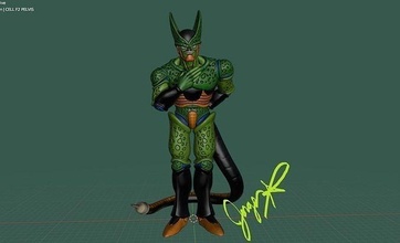 cell 2nd form - semiperfect dragon ball dragonball dragonballz dragonballsuper db dbz dbs perfect goku vegeta android androide manga anime games toys 3d print model - Mito3D