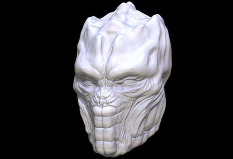 cellule variante tête sculpter extraterrestre monstre créature horreur espace extra atmosphérique personnage sci futuriste vaisseau spatial étoile terrestre futur art sculptures 3d print model - Mito3D