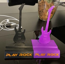cellphone holder play rock design smartphone guitar hobby diy 3d print model - Mito3D