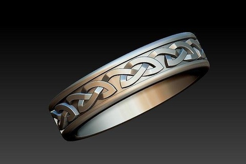 céltico aliança anel símbolo infinito nó eterno Buda budismo ioga joalheria argolas viking nórdico celta 3d print model - Mito3D