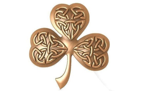 celtic clover ornament cnc knot viking medieval art router bas relief deco signs logos 3d print model - Mito3D